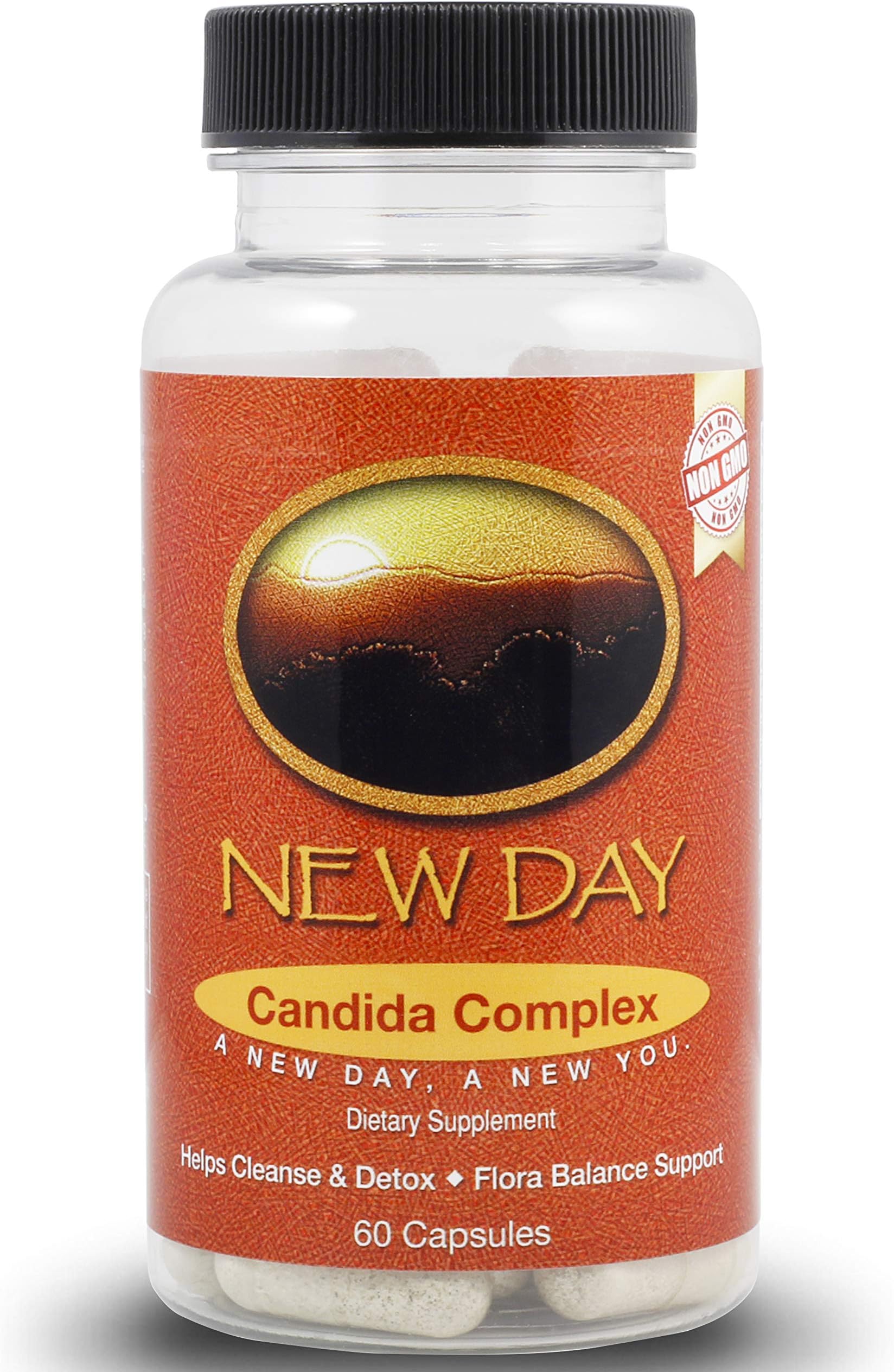 Candida Cleanse Complex, 60 Cap, NON GMO Flora Balance Support with Oregano Leaf, Aloe Vera Leaf, Protease
