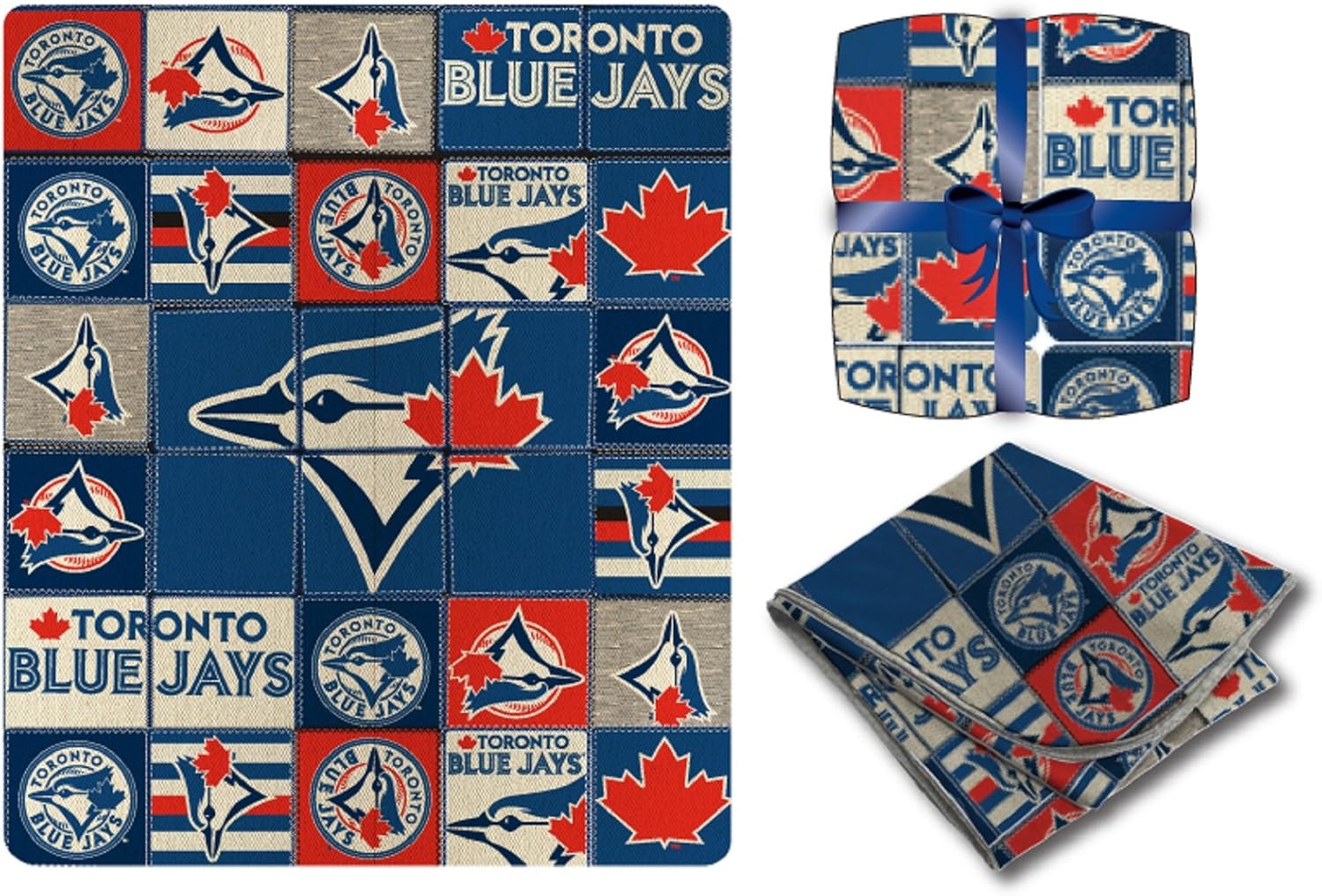 Toronto Blue Jays Mlb Soft Cozy Sherpa Lined Throw Fleece Blanket