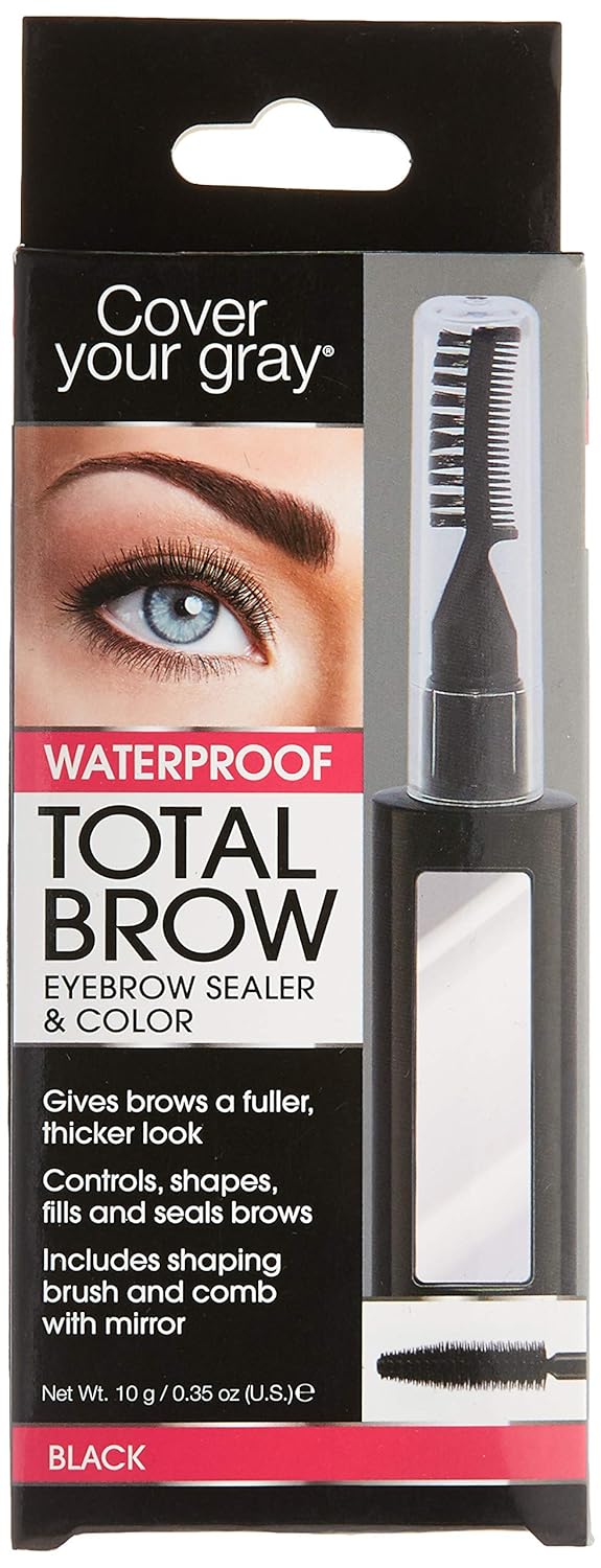 Amazon Com Cover Your Gray Total Brow Eyebrow Sealer Black 0 35 Ounce Beauty
