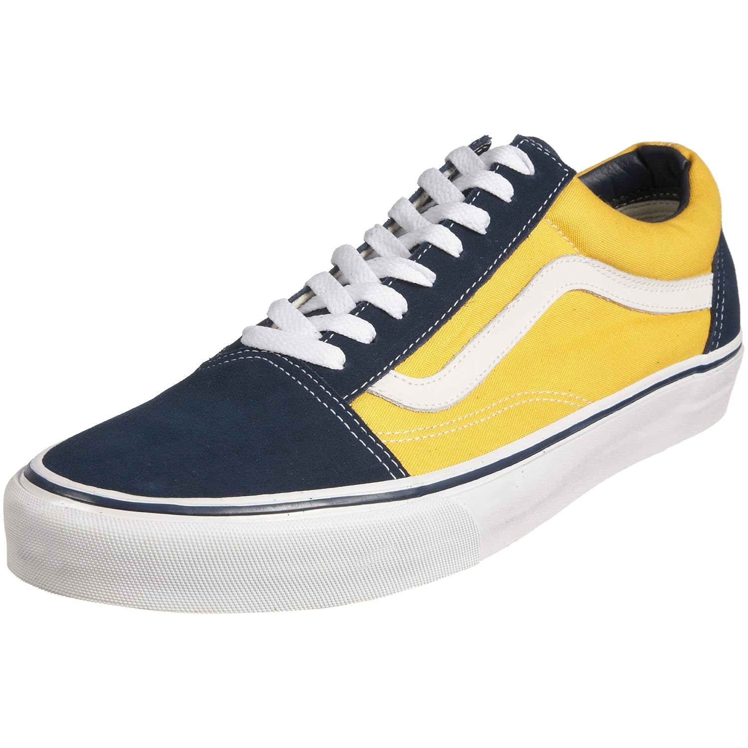 vans old skool yellow navy