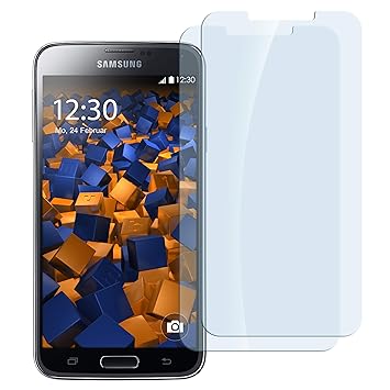 mumbi ECO Hart Glas Folie kompatibel mit Samsung Galaxy S5 Panzerfolie, Galaxy S5 Neo Panzerfolie, Schutzfolie Schutzglas (2x
