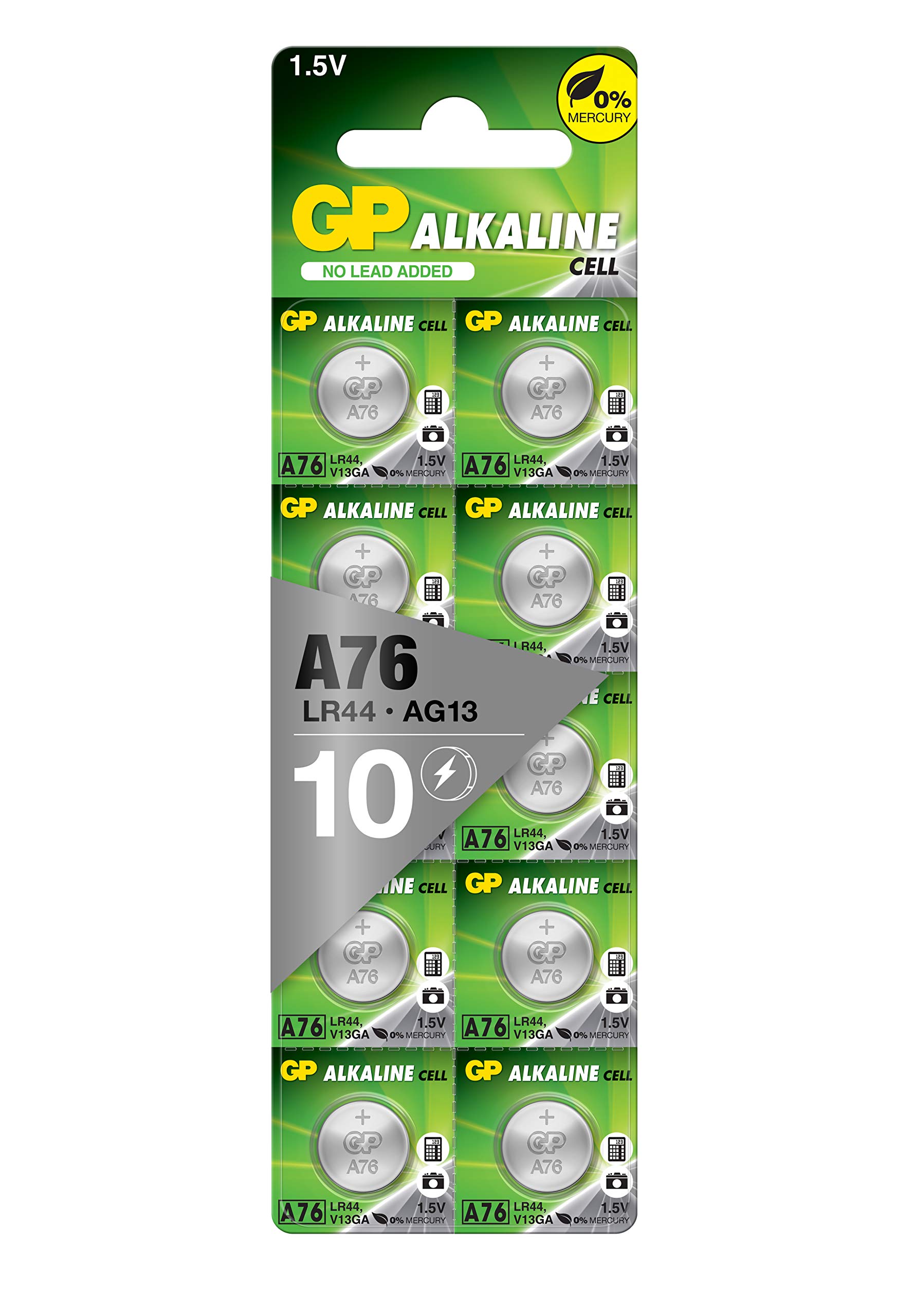 GP A76-2C10 Alkaline Button Batteries