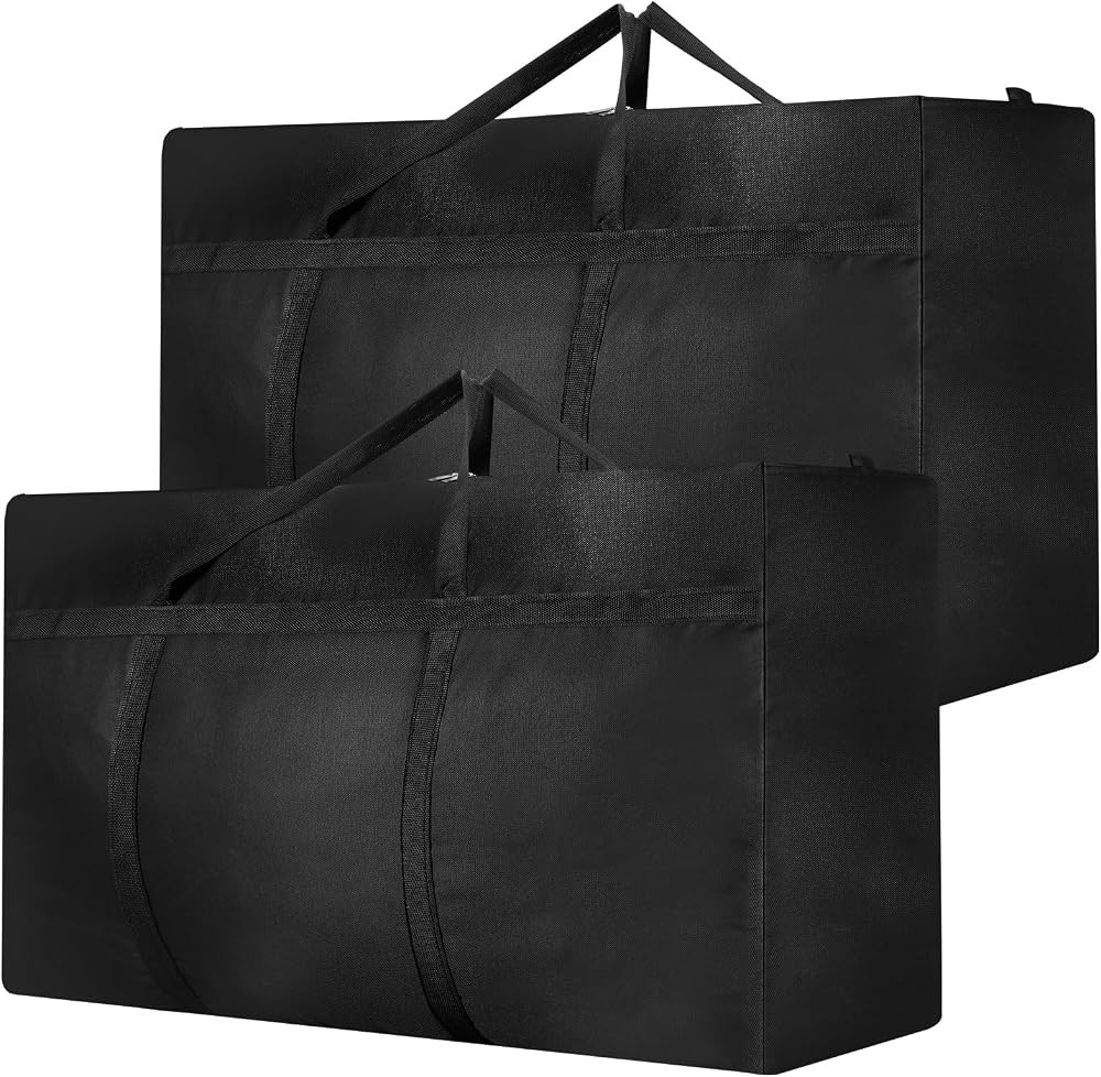 SUNNOW 2 Pcs 180L Jumbo Moving Bag Large Storage Durable with Reinforced Bottom
