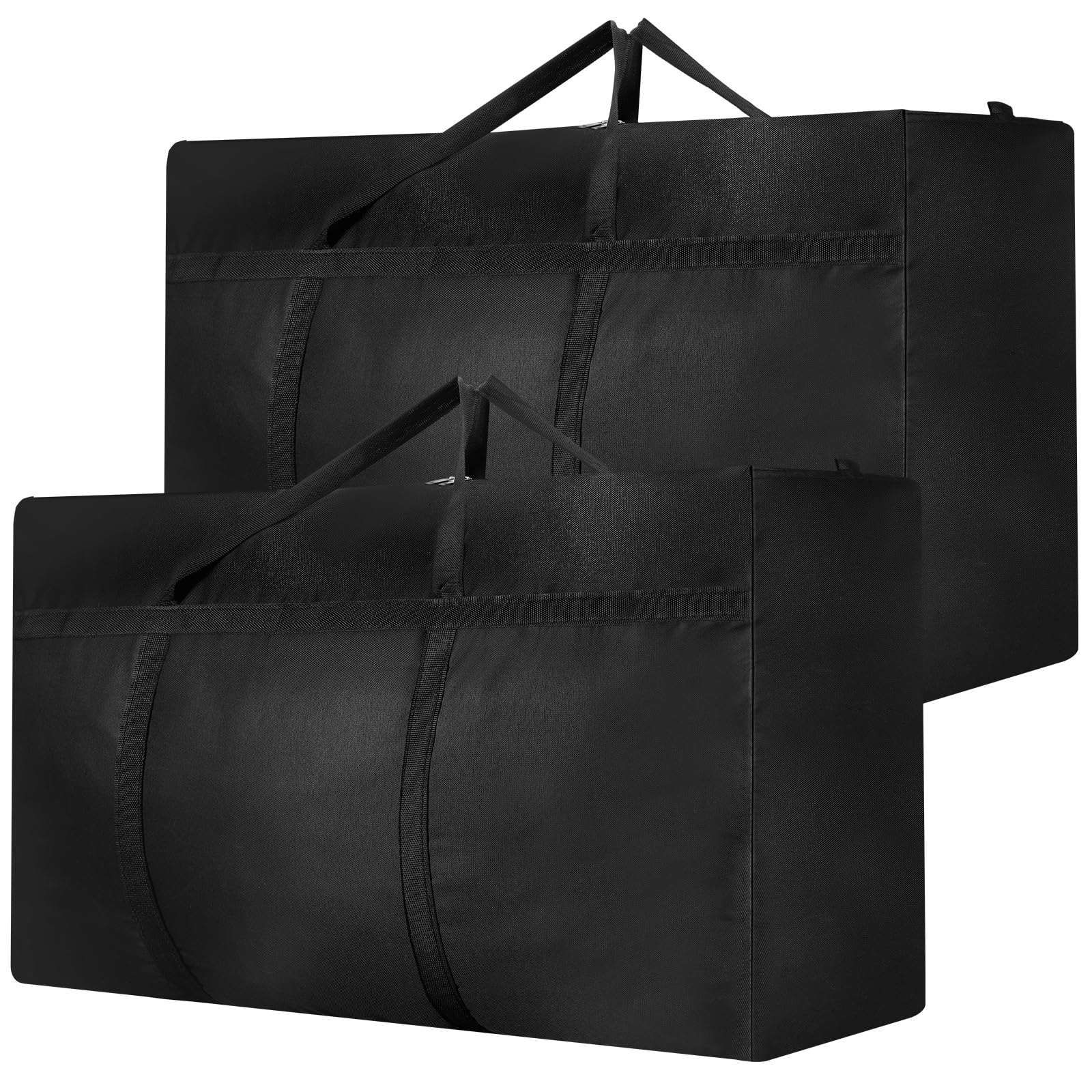 2 Pcs 180L Jumbo Moving Bag, Large Storage Bag Heavy Duty Moving Box with Reinforced Bottom & Wrap-Around Handles for Home, College Dorm Clothes Bedding Duvet Quilt Blankets Toys