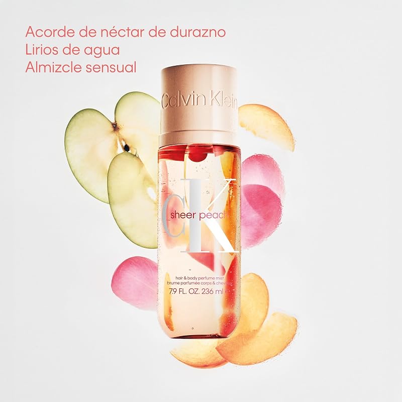 Bruma perfumada CK Sheer Peach unisex para cuerpo y cabello 236 mm