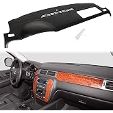 Kojem Dash Board Cover Cap Compatible with 07-14 Yukon Tahoe Silverado | Compatible with 2007-2014 Chevy Tahoe Suburban Silverado Avalanche GMC Yukon Sierra 1500 2500 HD 3500 HD; W/O Dash Speaker