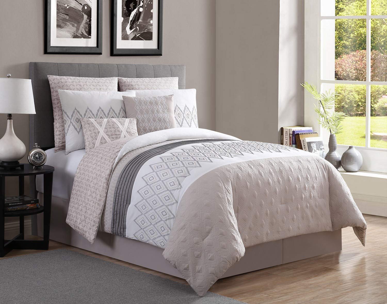 Buy Vcny Home Caprice Embroidered Reversible 8 Piece Bed In A Bag