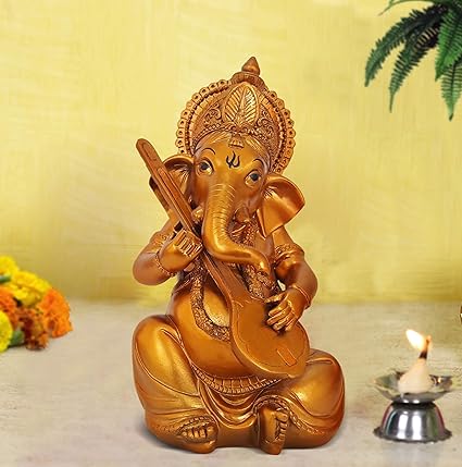 TIED RIBBONS Resin Lord Ganesha Idols (Multicolour)