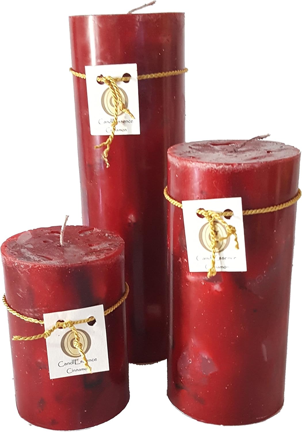 Scented Pillar Candle Long Burning Handmade Cinnamon