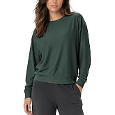 ODODOS Women's Long Sleeve Relaxed Crewneck Tee - Ultra Soft odSTRATUM Tech | Performance T-Shirt, UPF 50+ Pullover Top, Relaxed Fit