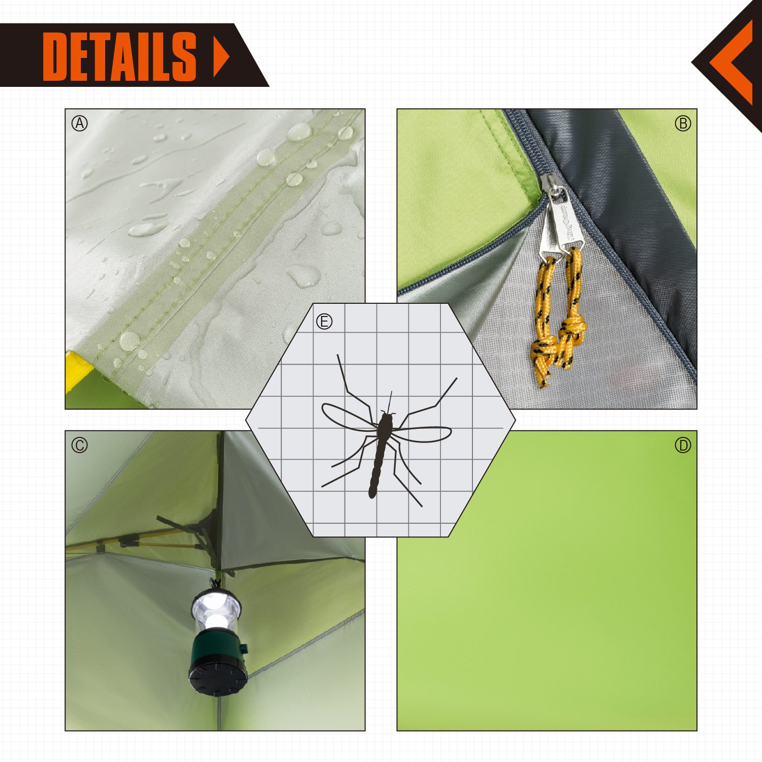 KingCamp Quick Up 3-4 Person Screen House Leisure Tent, Attached with Canopy for Beach Camping (Green)