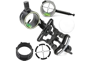 LIMAITY Single Pin Bow Sight Compound Bow Sights with 4X 6X 8X Lens 1 Pin Bow Sight Archery Hunting Sighting Suitable for Right-Handed Archers