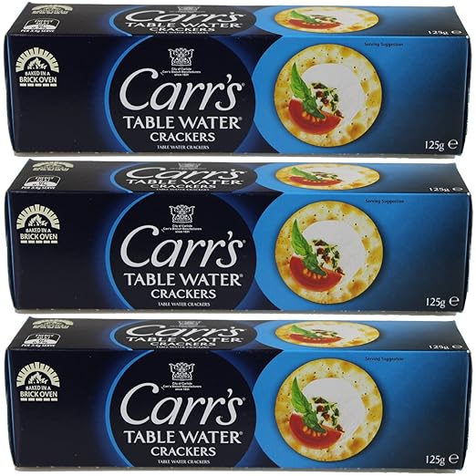 Carrs Table Water Crackers, (4.40Ounce 125gm) (Pack of 3)