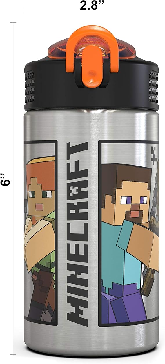 Amazon Zak Designs Minecraft ハイドレーション 2個セット Ss Palouse ウォーターボトル Zak 水筒 マグボトル