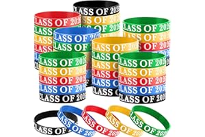 Poen 100 Pcs class of 2026 bracelets Graduation wristbands Class of 2026 Congrats Grad Celebrating Silicone Bracelets for Gra