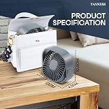 TANNESS Desk Fan USB 360° Rotation Small Quiet 3 Speed Grey view 8