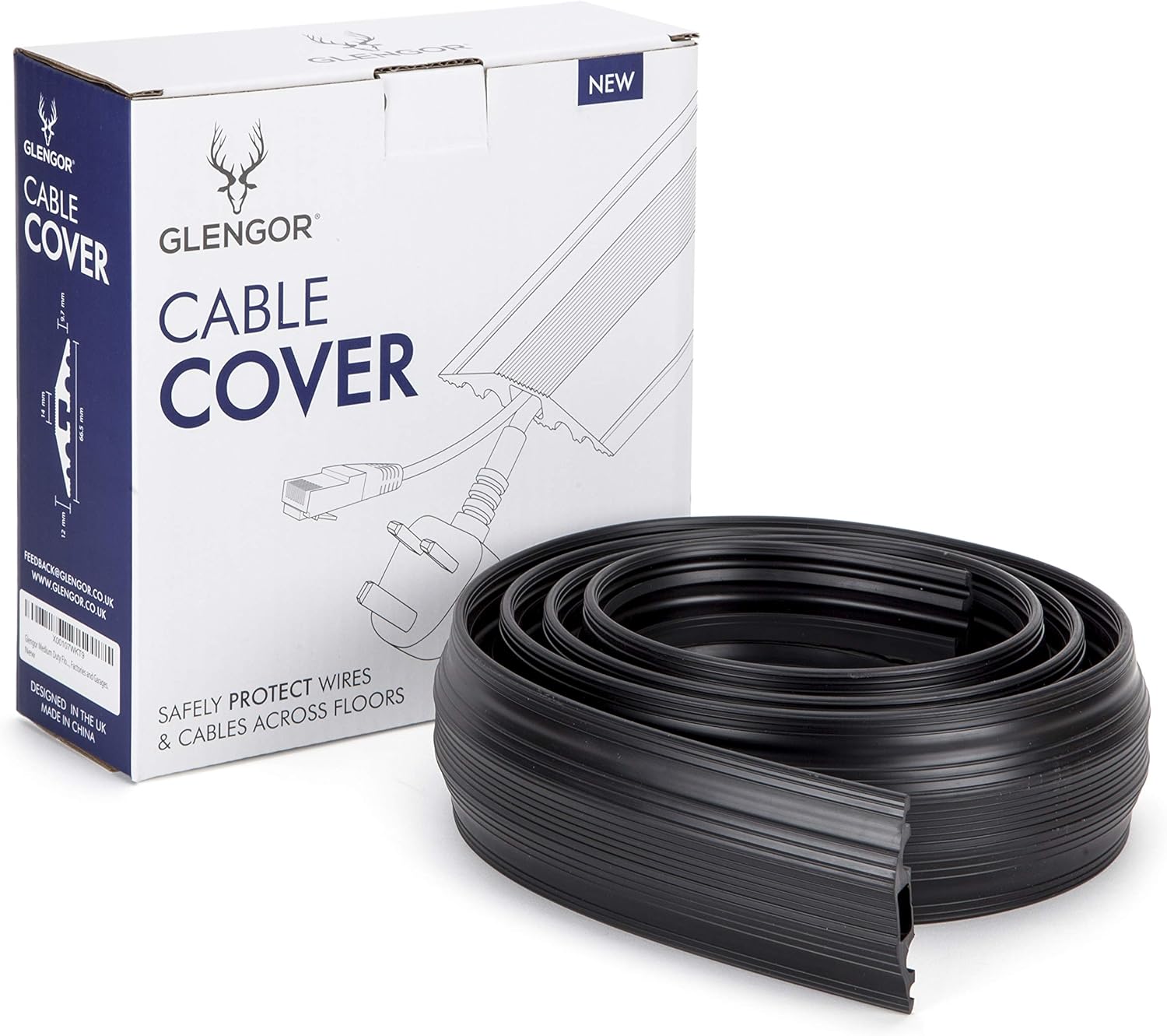 Glengor Medium Duty Floor Cable Cover/Cable Protector Protect Cables