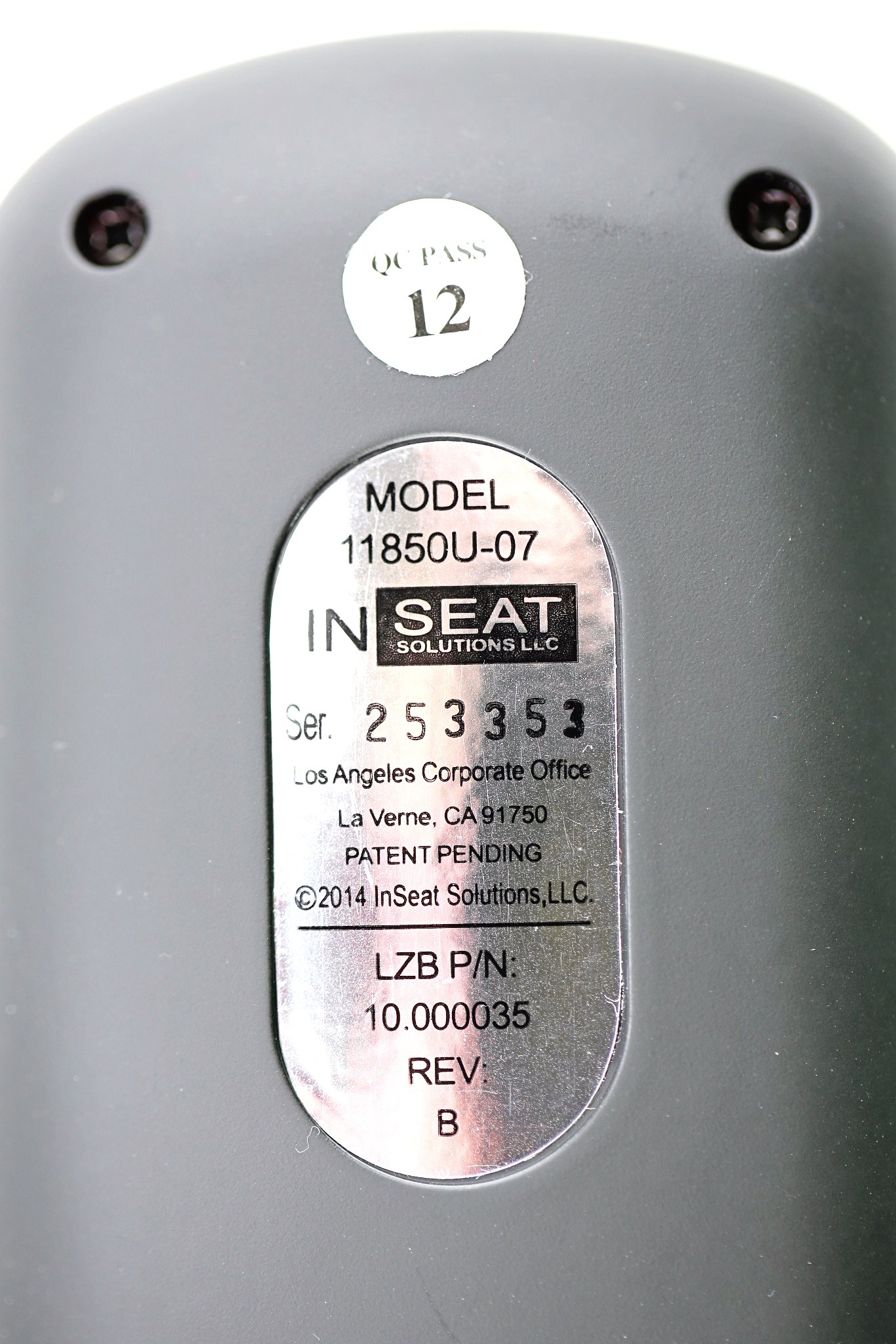 LaZboy Model 11850U07 Part 10.00035 REV Power Remote Handset