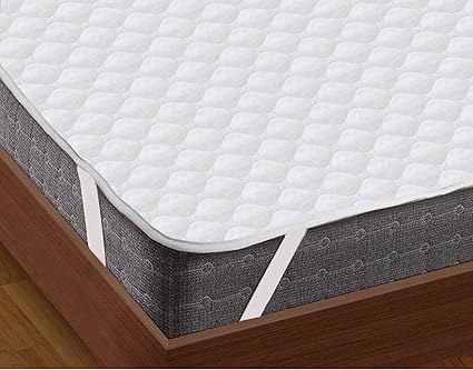 AURAVE Polyfill Elasticated Double Bed Water Proof Mattress Protector (72X75-inch, White)