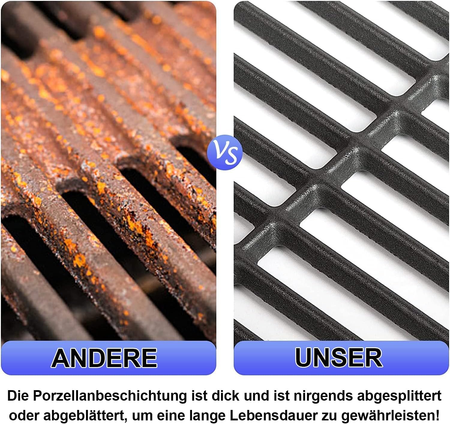 44,5cm 7638 Gusseisen Grillrost für Weber Spirit I & II 300 Series 5