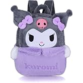 Roffatide Anime Plush Teens Girls Backpack Cartoon Rabbit Stuffed Backpack Kawaii Lolita JK Women Schoolbag Birthday Gifts Purple