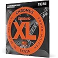 D'Addario Guitar Strings - XL Chromes Electric Guitar Strings - Flat Wound - Polished for Ultra-Smooth Feel and Warm, Mellow Tone - ECG26 - Medium, 13-56, 1-Pack