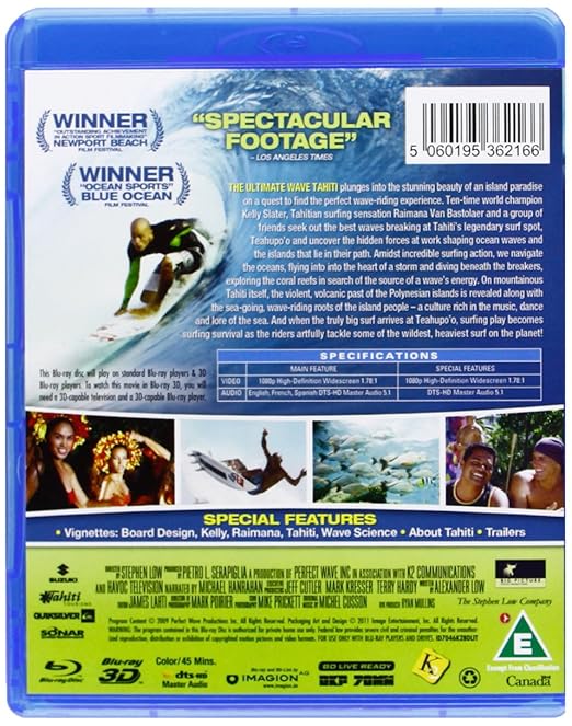 IMAX-Ultimate Wave Tahiti 3D (Blu-ray + Blu-ray 3D) [Reino Unido] [Blu-ray]