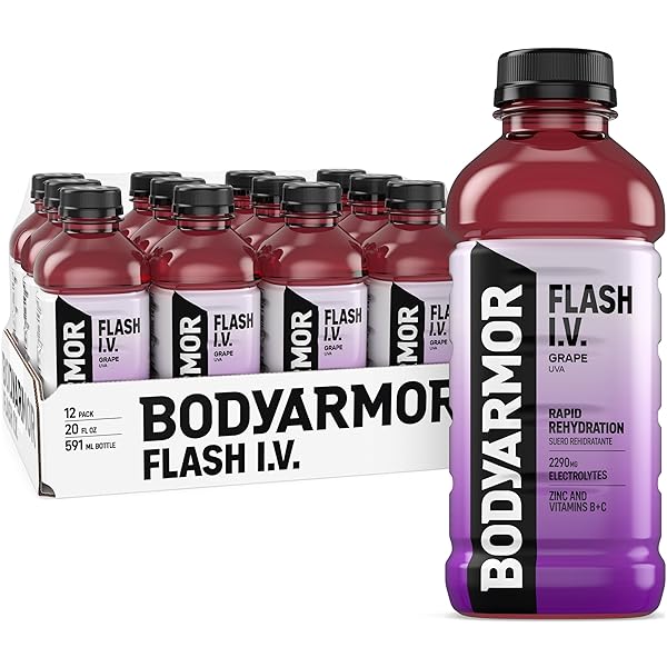 BODYARMOR FLASH I.V. ELECTROLYTE BEVERAGE, GRAPE, HYDRATION DRINK...