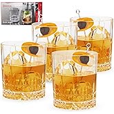 Spiegelau Perfect Serve Double Old Fashioned Glasses Set of 4 &ndash; Heavy Base Crystal Whiskey Glasses for Scotch, Bourbon &amp; Cocktails &ndash; Lead-Free Crystal Tumbler Set