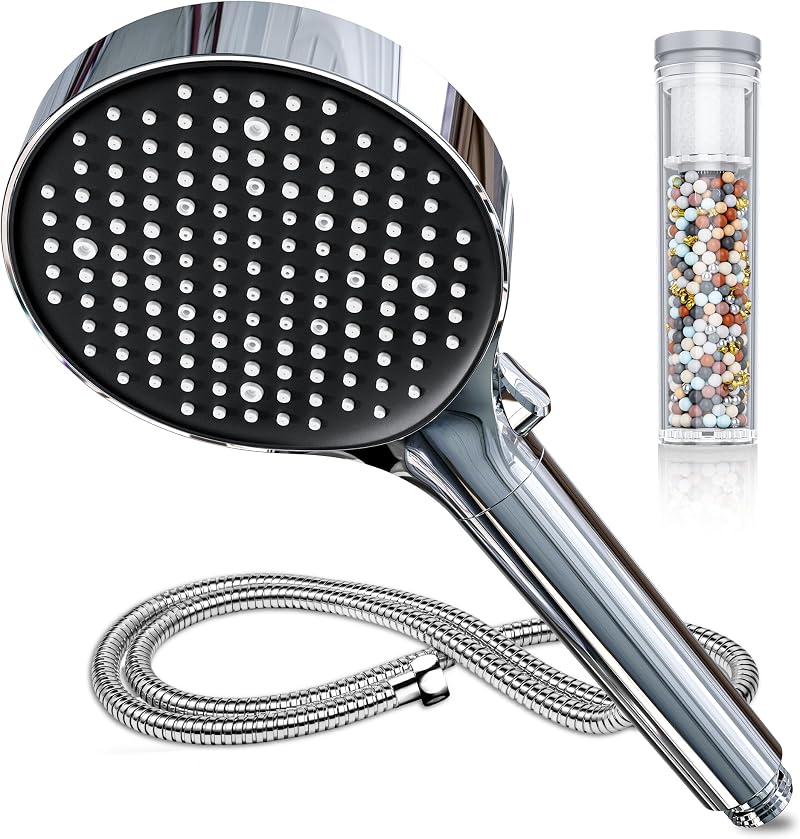 Magichome Hard Water Filter Shower Head 1.5m Hose 6 Modes High Pressure