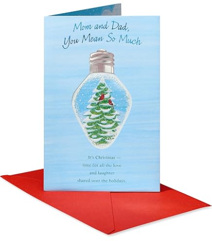 Twizler Biglietto Di Natale Per Mamma E Papà – Pinguini, Formato 15,5x15,5 Cm, Con Busta, Fatto In UK