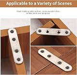 LJHOME 10PCS Stainless Steel Flat Straight Fixing Plates Brackets Screws view 4