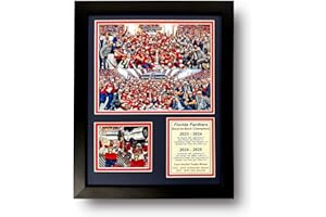 Legends Never Die, Inc. Panthers 2024-2025 Back-to-Back Stanley Cup Champions | Collectible Florida Ice Hockey Memorabilia | 12"x15" Framed Picture & Photo Collage Gift, Man Cave Wall Art, Home Décor