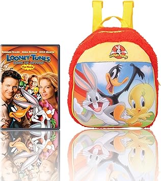 Warner Bros Looney Tunes Plush Bag (MBE-WB099) 100% Imported + Looney Tunes - Back in Action (DVD)