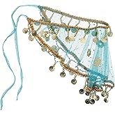 Exotic Dance Performance Veil Tribal Face Veil with Tassels Lightweight Breathable Indian Dance Costume Accessory for Stage Party and Masquerade