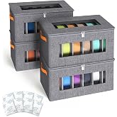 Eastherry 3D Printer Filament Storage Box, 4 Pack Organizer for 24 Spools | Built-in desiccant pockets, dustproof water-resistant design; fits 7oz, 1.1lb &amp; 2.2lb PLA, PETG, ABS and TPU spools.