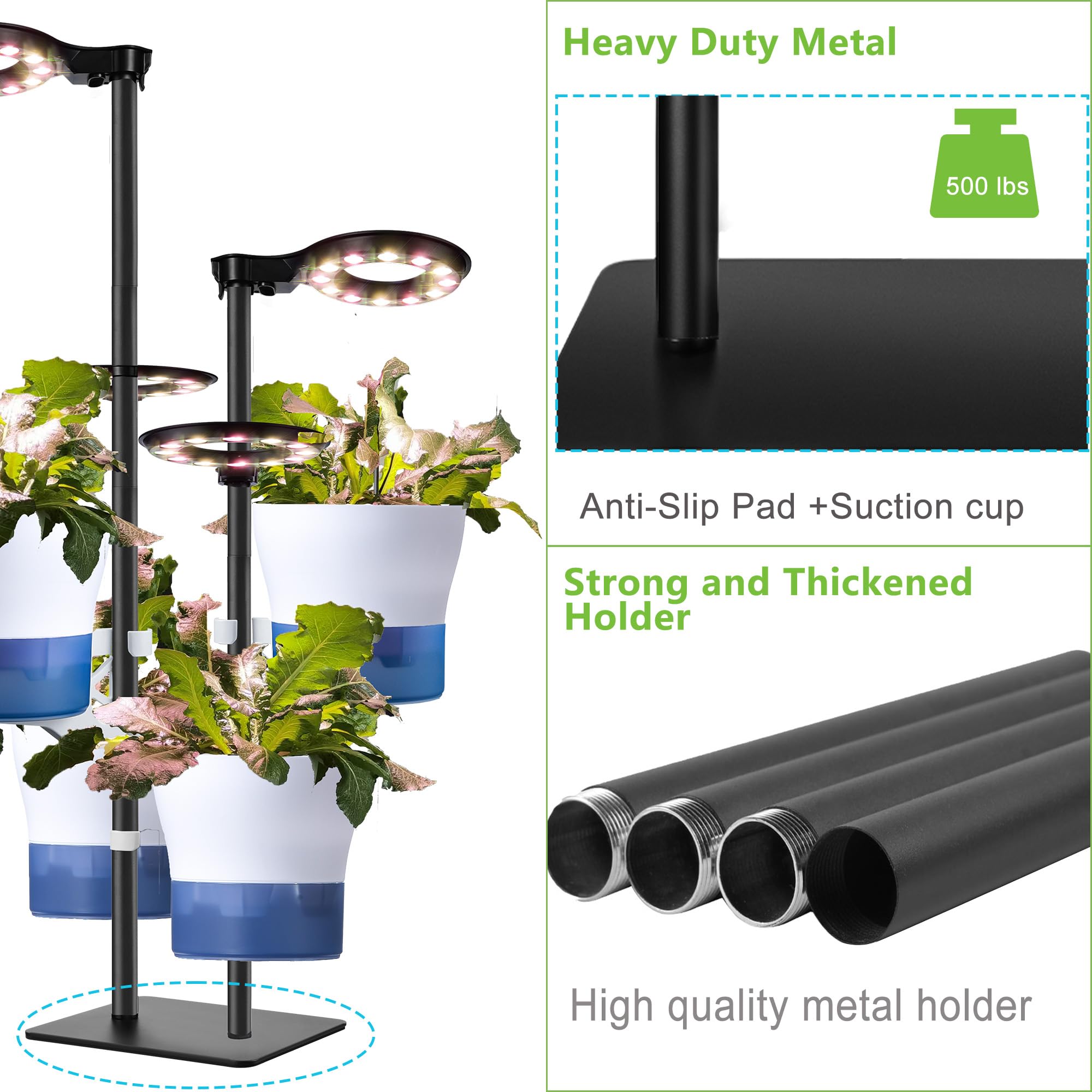 Condition photo showing New/Like New for indoor plant hydroponics growing system tower kit with grow light,herb vegetable indoor garden growi