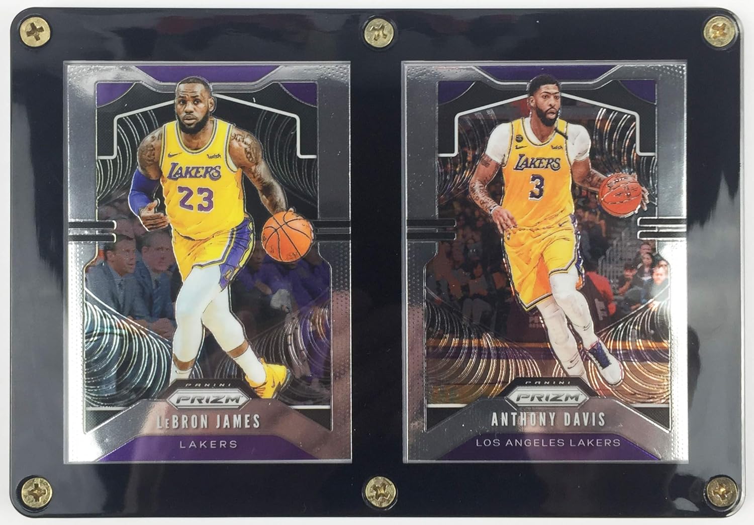 Lebron James Anthony Davis 2019 20 Panini Prizm Card Display Lakers Jersey Great Gift At Amazon S Sports Collectibles Store