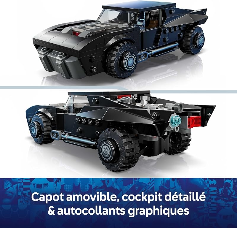 DC Batman La Batmobile de The Batman - Jouet Voiture - Maquette Collector de Super-Héros avec Minifigurine - Cadeau d'anniversaire pour Garçon dès 9 Ans ou Ado Fan du Film 76332 — photo 3 sur 8
