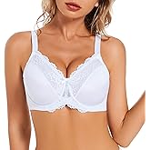 sheroine Underwire Lace Floral Women's Unlined Bra Minimizer Full Coverage Non Padded Everyday Bras