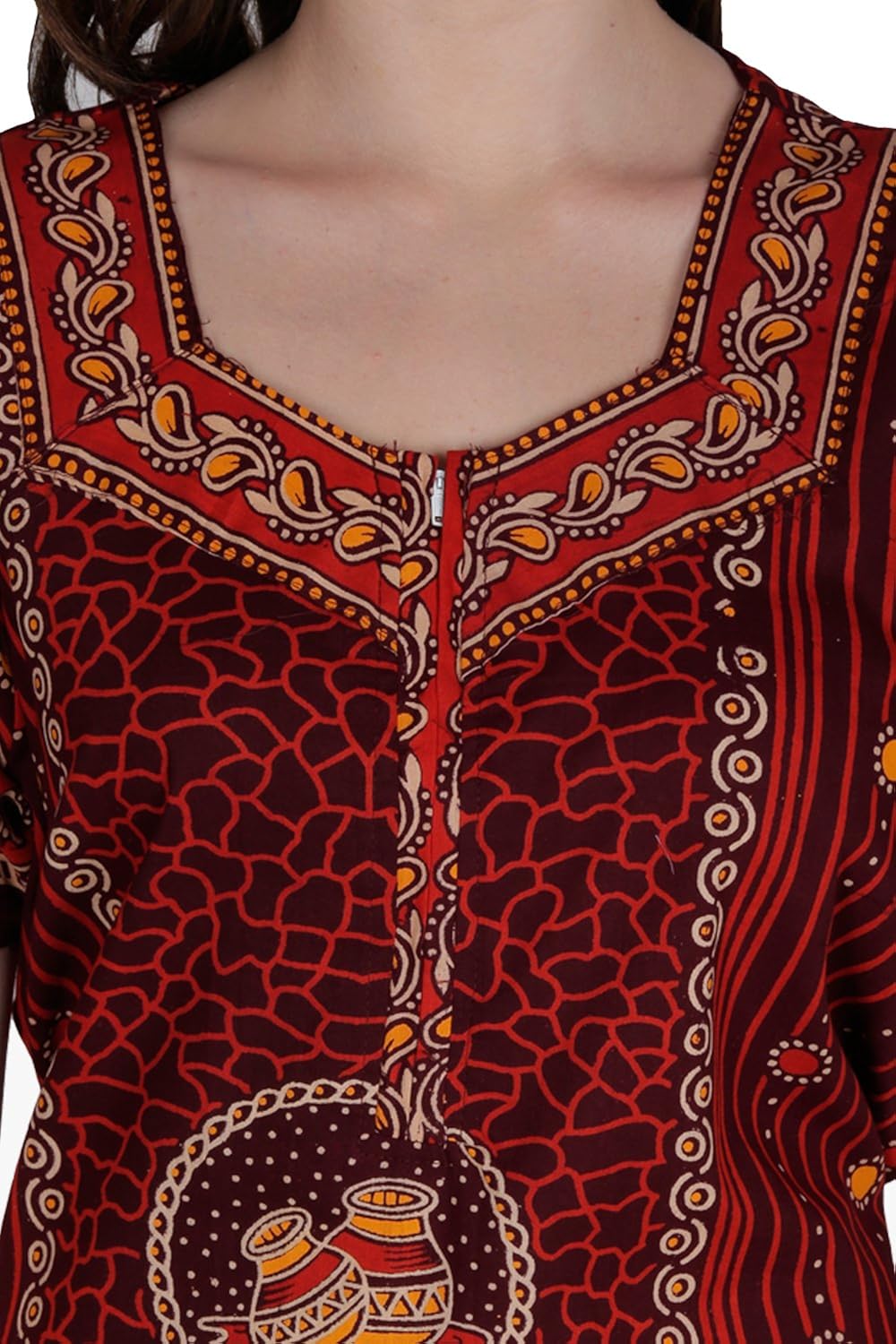 secret wish women's cotton brown nighty, nightdress