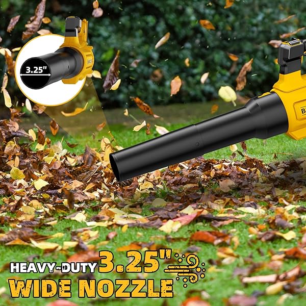 NELHALT 20V CORDLESS LEAF BLOWER, MAX 600 CFM/125 MPH TURBO BOOST MODE COMPATIBLE WITH DEWALT 20V MAX BATTERY, BRUSHLESS MOTOR, ERGONOMIC 3.6LBS FOR DRIVEWAY & YARD, TOOL ONLY