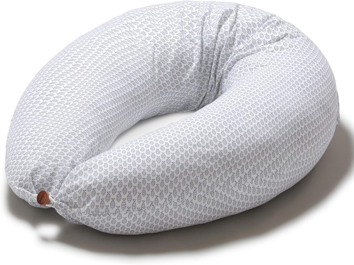 Niimo XXL Pregnancy Pillow & Nursing Pillow - 2-in-1 Design with a 100% Cotton Cover, Machine-Washable, Blue Fish (200 x 70 cm)