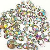 400 pcs 2mm - 6mm Resin Crystal AB round