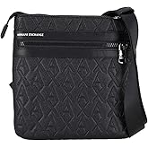 Armani Exchange Men's Liam Flat Crossbody Bag, Black, One Size