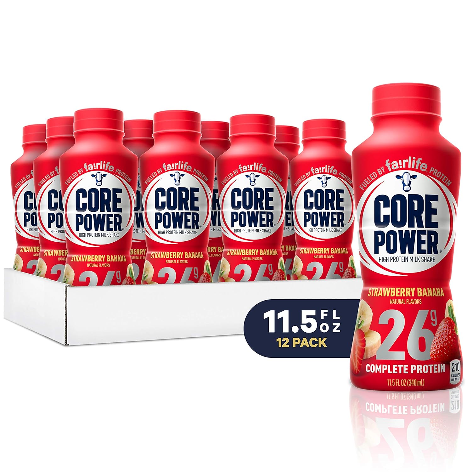 Core Power Natural HighProtein Milk Shake, Strawberry Banana Light, 11
