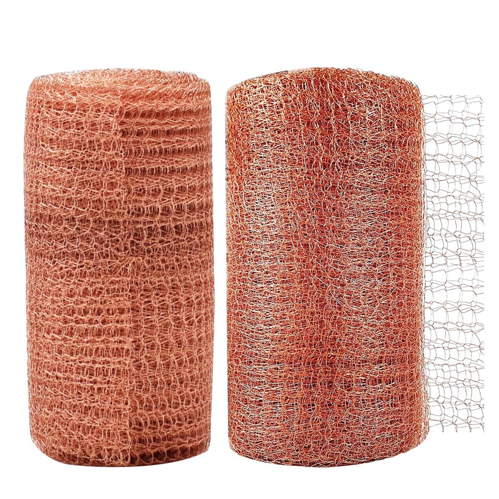 RoadLoo Copper Mesh 2 Rolls 6m Flexible Insect and Pest Control Knitted Weatherproof Hole Mesh for Home Garden Yard Wildlife Fill Fabric