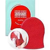 LAUNDRYOU Exfoliating Bubble Body Scrub Wash Glove - Korean Vegan Peeling Mitts, Glow Body Washcloth with AHA - Allergen Free