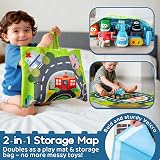 lerrbo 6 Vehicles with Trailer Map and Yellow Traffic Light Toddler Toy view 6