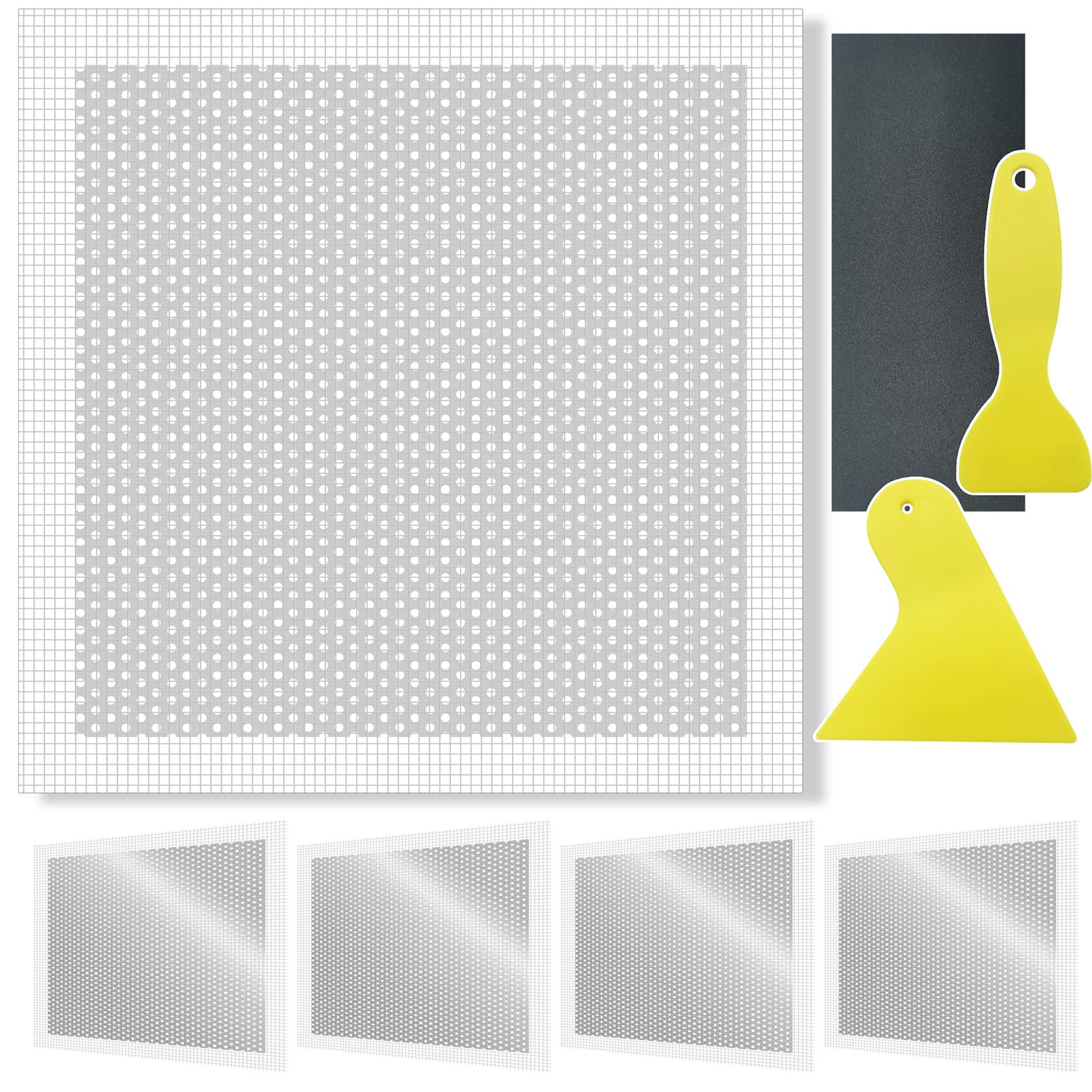 laffeya Plasterboard Wall Repair Patch, 8inch/20cm 4pack DIY Hole Filler, Plaster Board Repair Netting